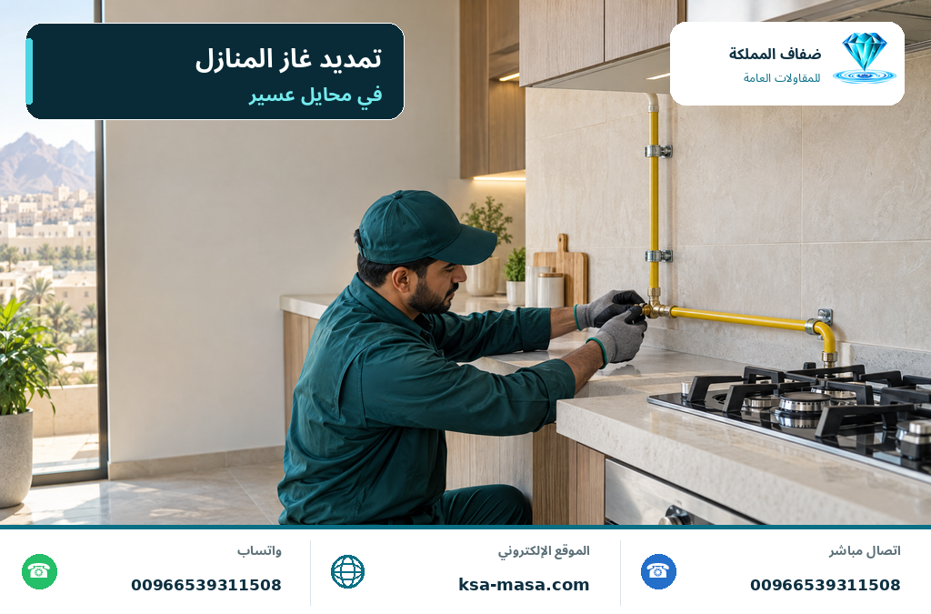 شركة تمديد غاز بمحايل عسير لتأسيس شبكة غاز آمنة ومدروسة